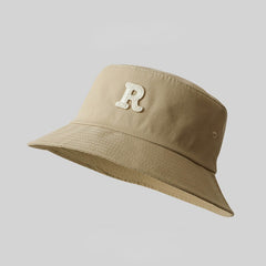 Embroider Bucket Hat Solid Sunscreen Fisherman Cap Unisex Couple Basin Hats