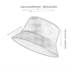 Embroider Bucket Hat Solid Sunscreen Fisherman Cap Unisex Couple Basin Hats