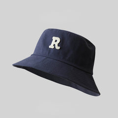 Embroider Bucket Hat Solid Sunscreen Fisherman Cap Unisex Couple Basin Hats