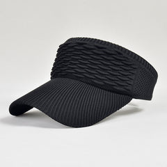 Knitted Wide Brim Sun Visor Hat UV Protection