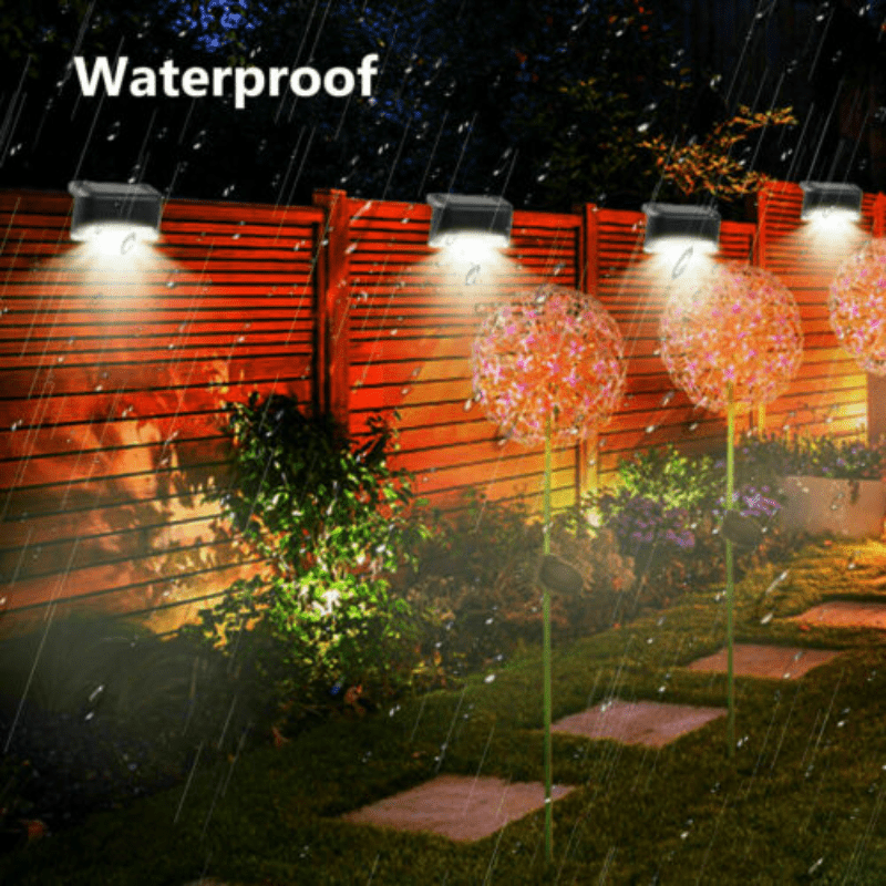 4pcs Solar Deck Lights Waterproof LED Landscape Light