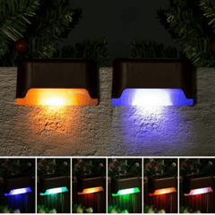 4pcs Solar Deck Lights Waterproof LED Landscape Light