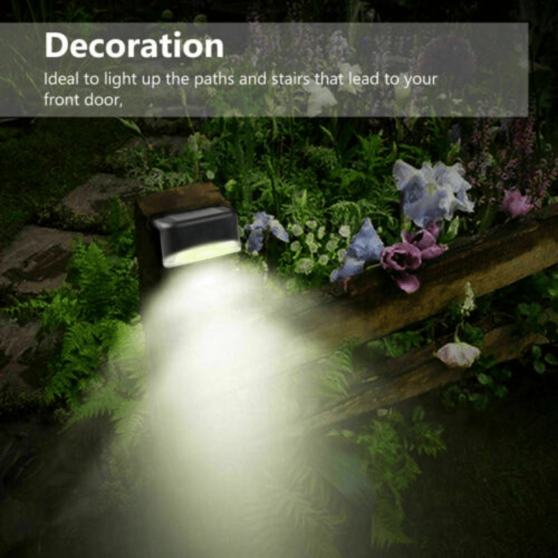 4pcs Solar Deck Lights Waterproof LED Landscape Light