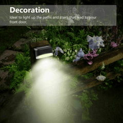 4pcs Solar Deck Lights Waterproof LED Landscape Light