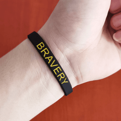 1pc Positive Words Silicone Wristbands With Text Message Solid Rubber Bracelets