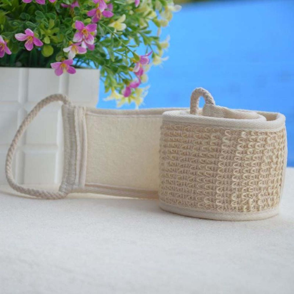 Exfoliating Back Strap Bath Shower Body Sponge Scrubber Brush