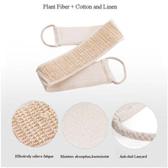 Exfoliating Back Strap Bath Shower Body Sponge Scrubber Brush