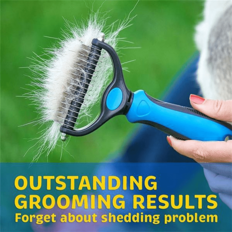 Double Sided Pet Fur Knot Cutter & Hair Remover Brusher for Dogs & Cats