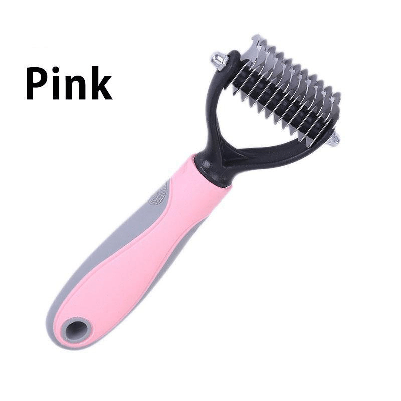 Double Sided Pet Fur Knot Cutter & Hair Remover Brusher for Dogs & Cats