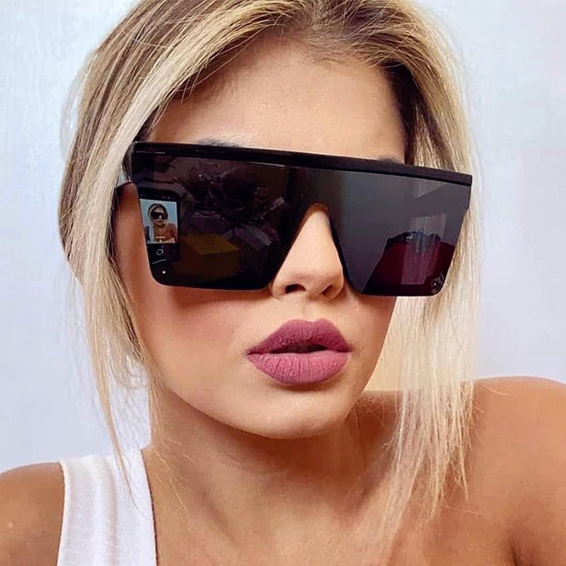 Square Sunglasses Large Flat Top UV400 Sun Shades Driving Travel