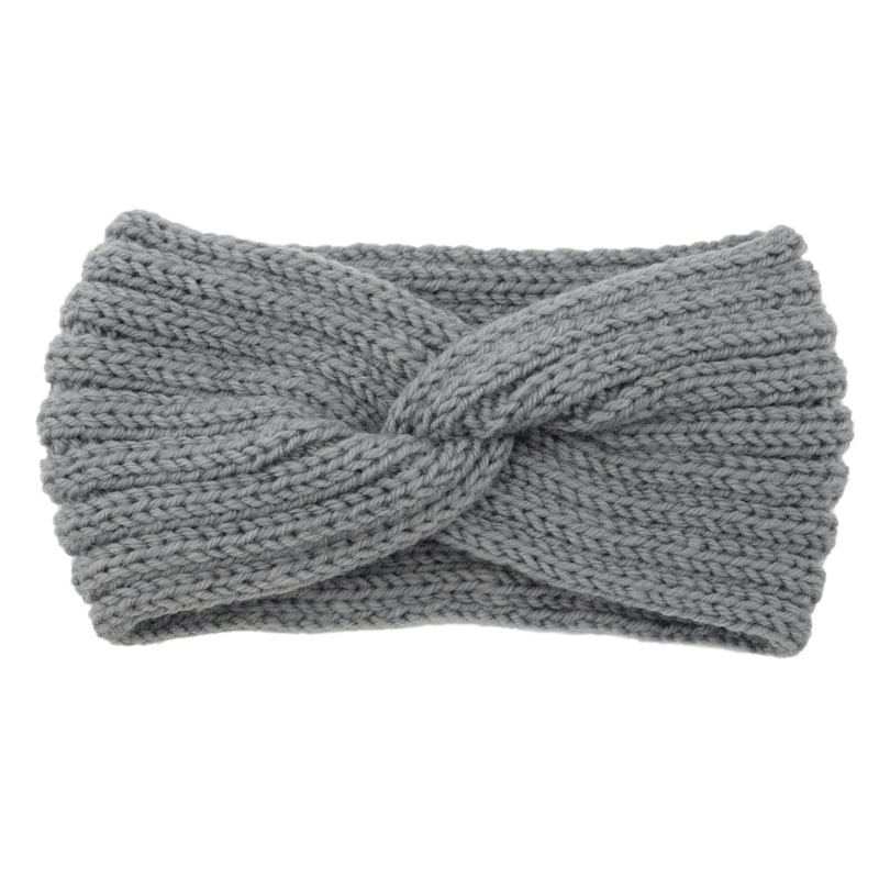 Ribbed Knit Head Wrap Hairband for Women