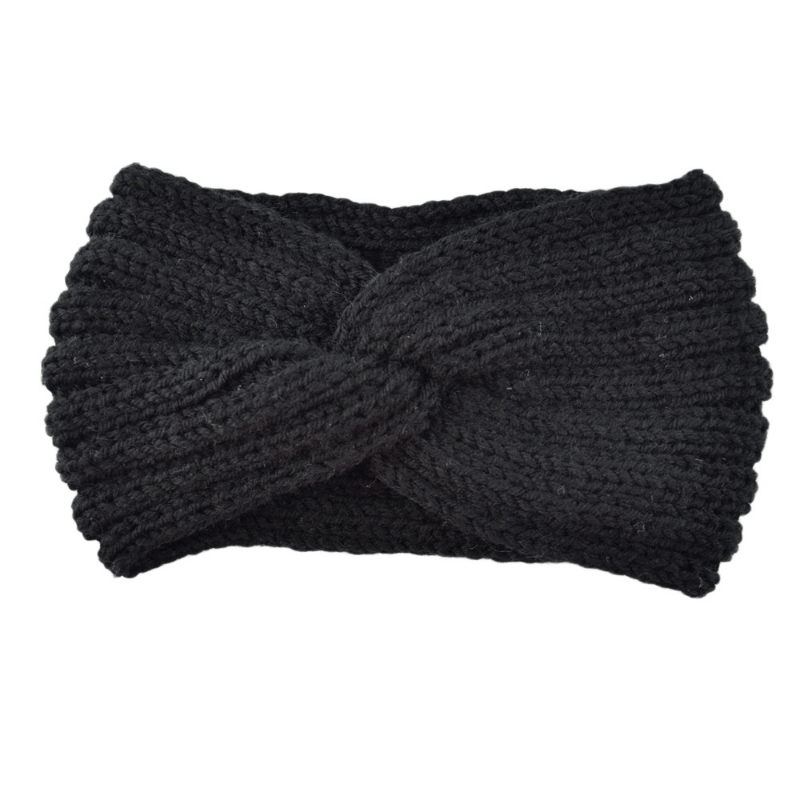 Ribbed Knit Head Wrap Hairband for Women