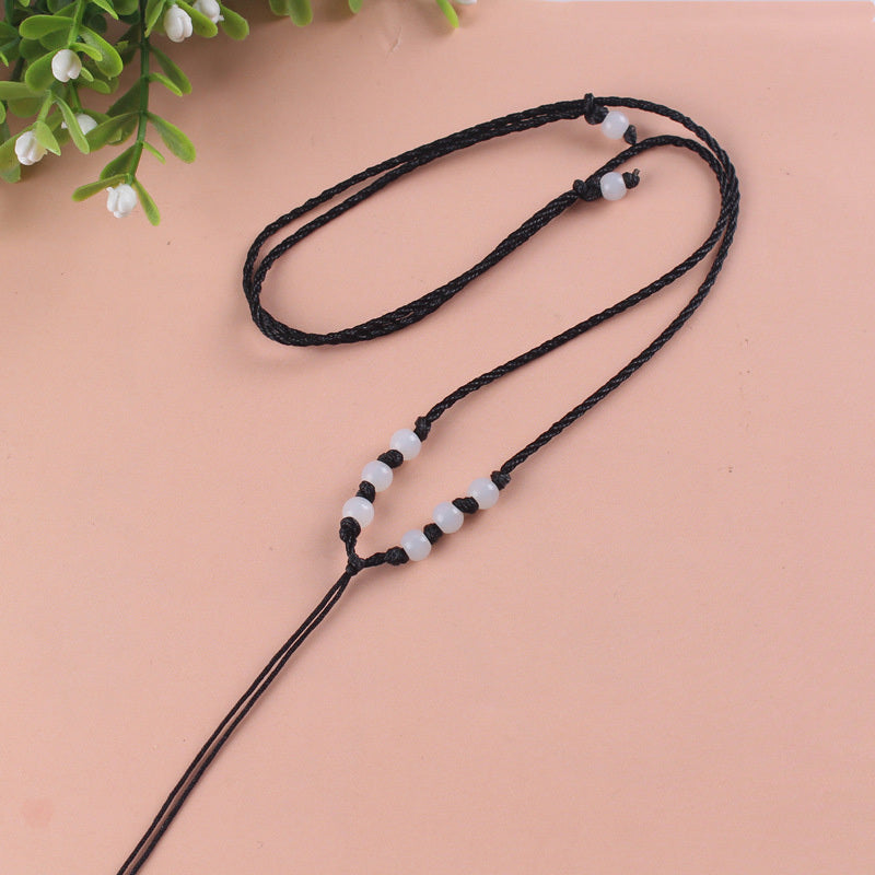 Adjustable Jade Pendant Lanyard Jewelry