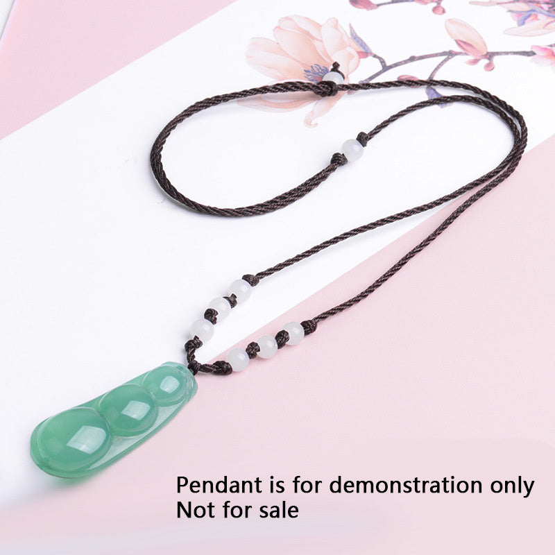 Adjustable Jade Pendant Lanyard Jewelry
