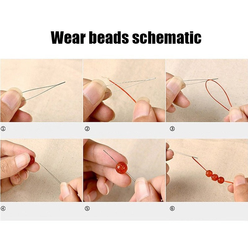 5pcs Stainless Steel Beading Needles - DIY Beading Tool for Hand Stringing Pearl