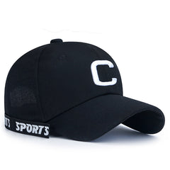 C Embroidery Kpop Baseball Cap Long Ribbon Candy Couple Sun Hat Adjustable Unise