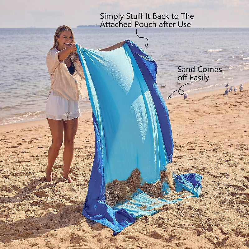 XL Sandproof Beach Blanket Quick Drying & Durable for Family Travel