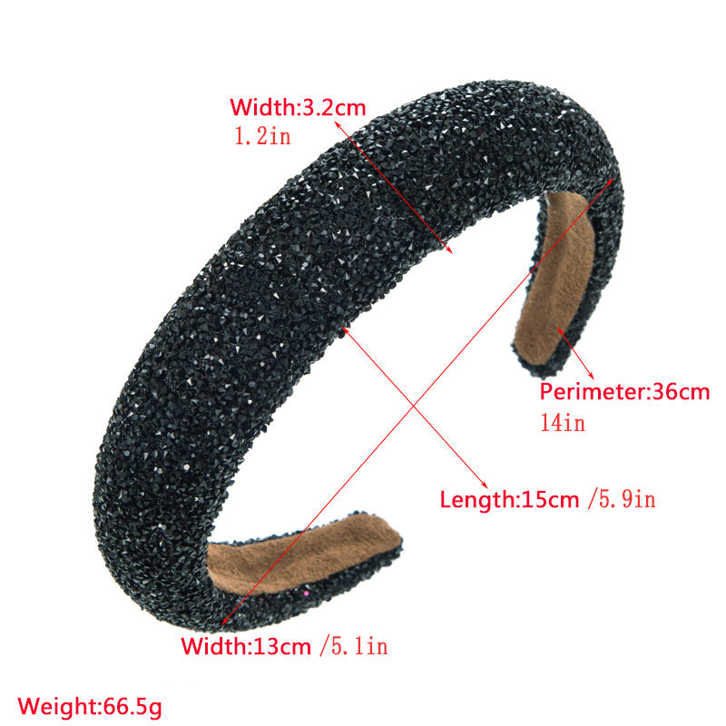 Rhinestone Faux Pearl Headband Sponge Padded Headdress