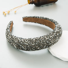 Rhinestone Faux Pearl Headband Sponge Padded Headdress