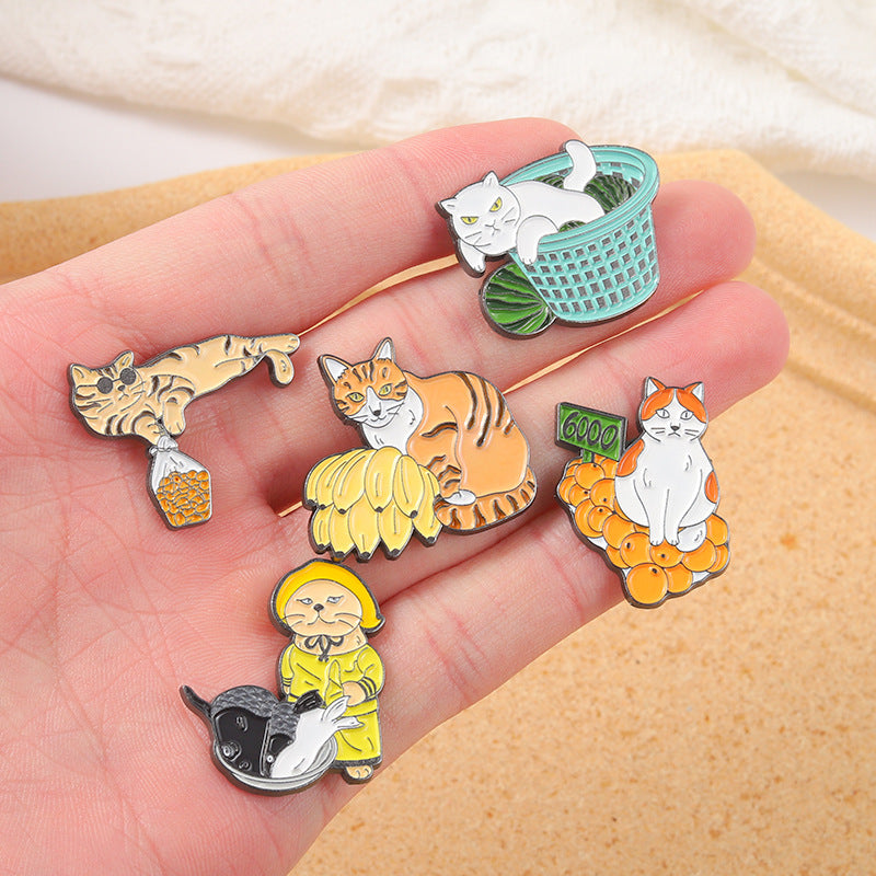 Animal Cat Brooch Lapel Pin Backpack Clothing Hat Brooch Pin Jewelry