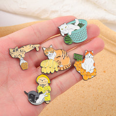 Animal Cat Brooch Lapel Pin Backpack Clothing Hat Brooch Pin Jewelry