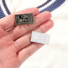 Retro Movie Ticket Brooch
