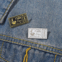 Retro Movie Ticket Brooch