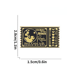 Retro Movie Ticket Brooch