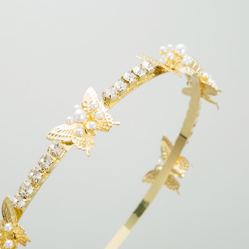 Pearl Rhinestone Headband Hair Hoop Hair Accessories