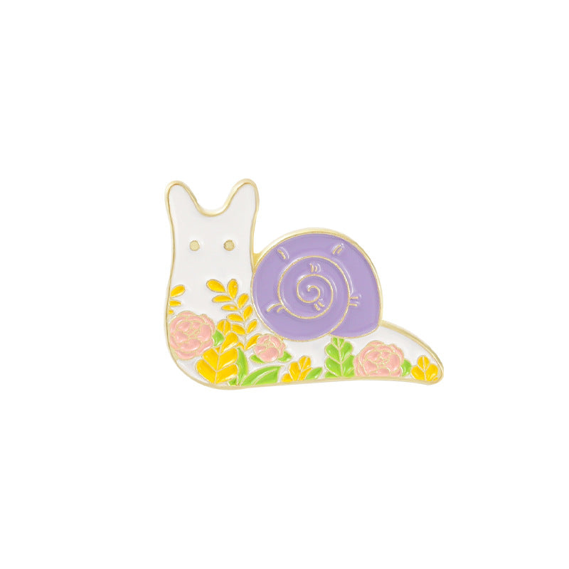 Cat Flower Rabbit Brooches Funny Animal Enamel Pin