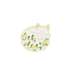 Cat Flower Rabbit Brooches Funny Animal Enamel Pin
