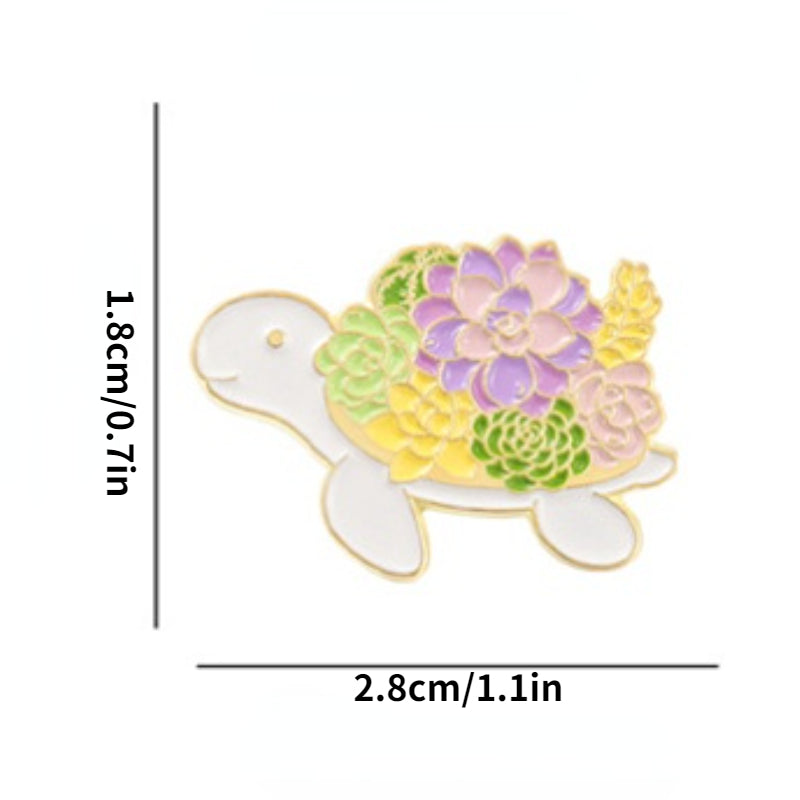 Cat Flower Rabbit Brooches Funny Animal Enamel Pin