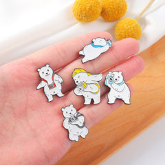 Bear With Camera Brooch For Men