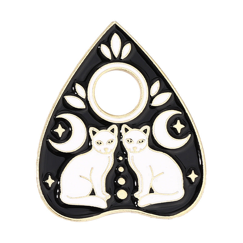 Skull Wizard Cat Brooch For Men Pins