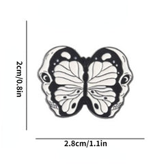Skull Butterfly Brooch Men Creative Pins