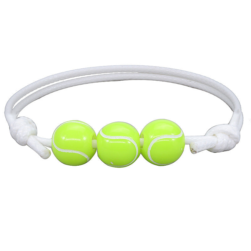 Adjustable Sport Charm Bracelet Basketball Football Baseball Inspirational Party