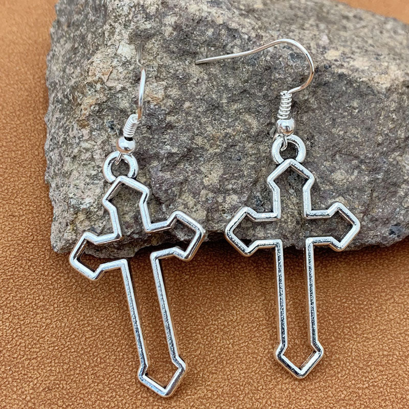Men's Retro Cross Earrings