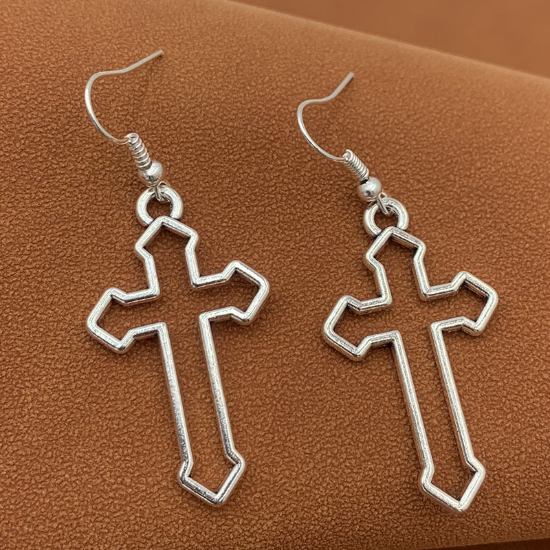 Men's Retro Cross Earrings