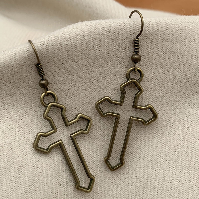 Men's Retro Cross Earrings