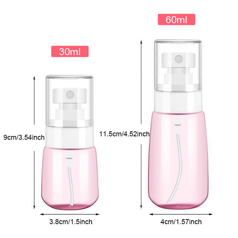 2pcs Spray Water Bottle Hair Mister 60ml 30ml Fine Mist Stylist Sprayers Clear
