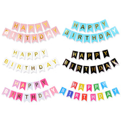 Colorful Flag Decorations Happy Birthday Banner