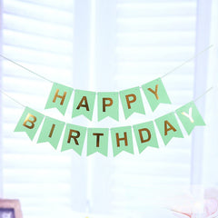 Colorful Flag Decorations Happy Birthday Banner