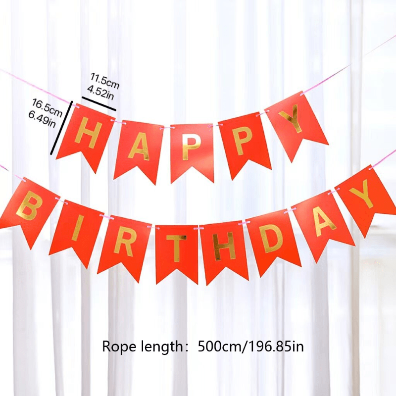 Colorful Flag Decorations Happy Birthday Banner