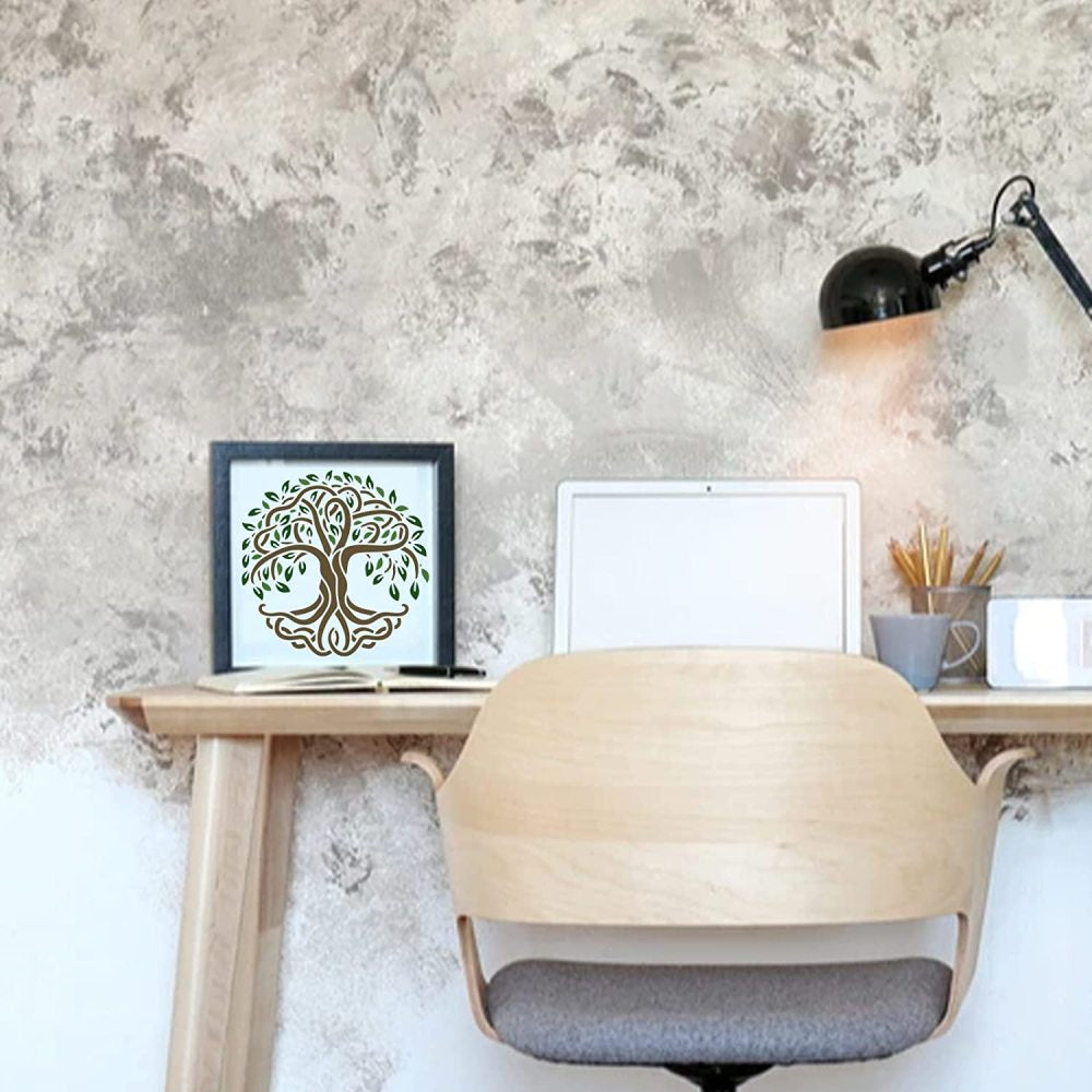 Tree Of Life Stencils 20x20 cm Plastic Drawing Painting DIY Supplies