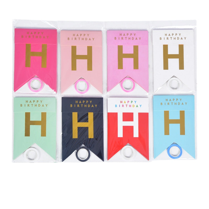 Colorful Flag Decorations Happy Birthday Banner
