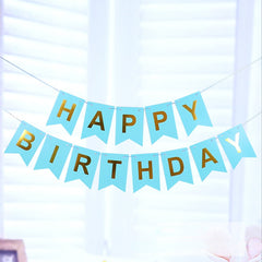 Colorful Flag Decorations Happy Birthday Banner