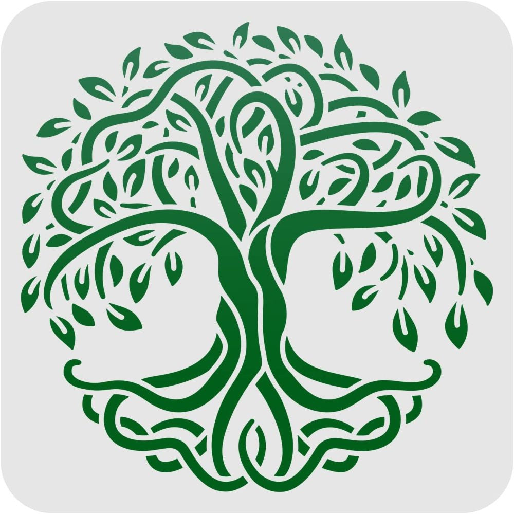 Tree Of Life Stencils 20x20 cm Plastic Drawing Painting DIY Supplies