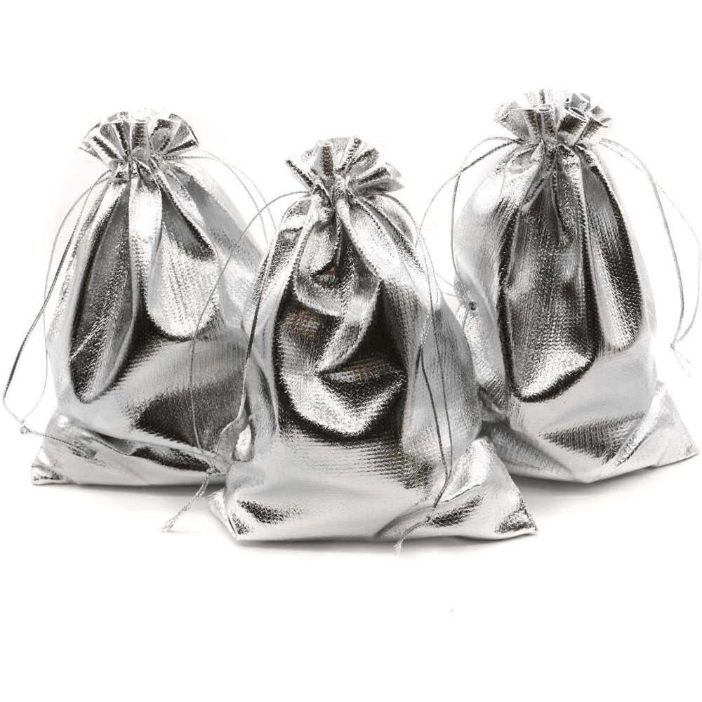 100pcs Organza Jewelry Pouches for Weddings Parties Christmas