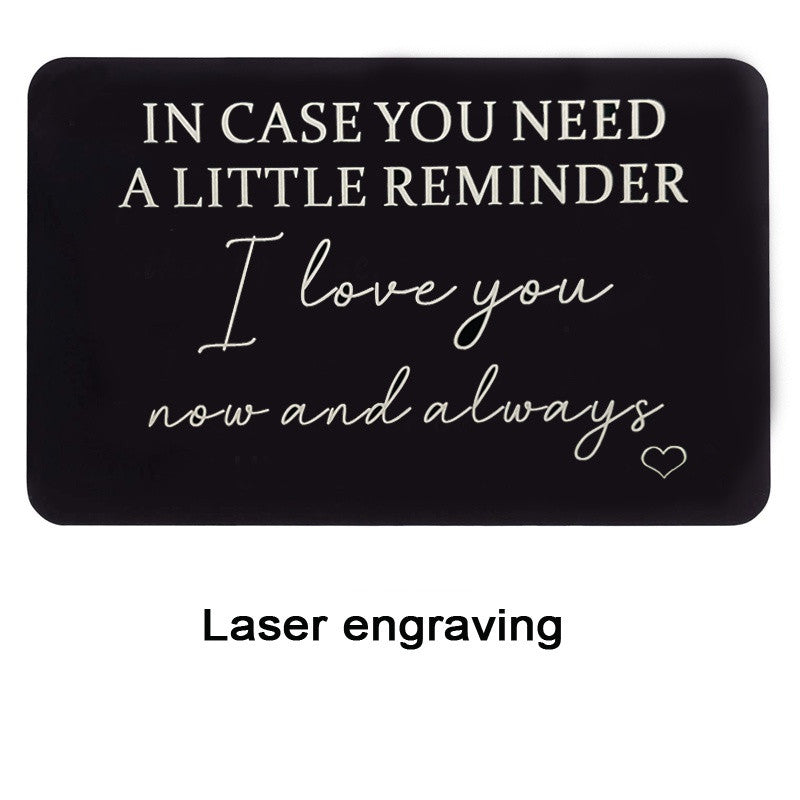 Personalized Leather Wallet Insert - Engraved Gift for Him