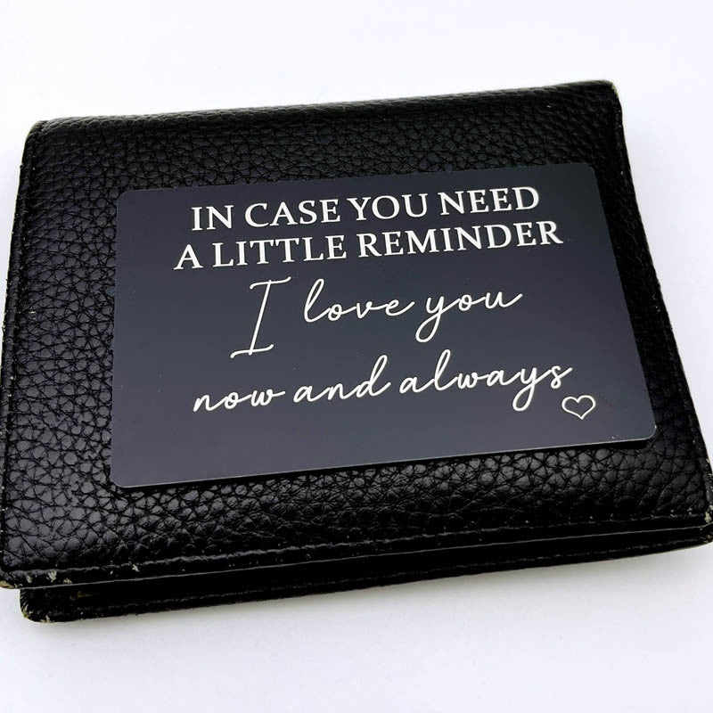 Personalized Leather Wallet Insert - Engraved Gift for Him